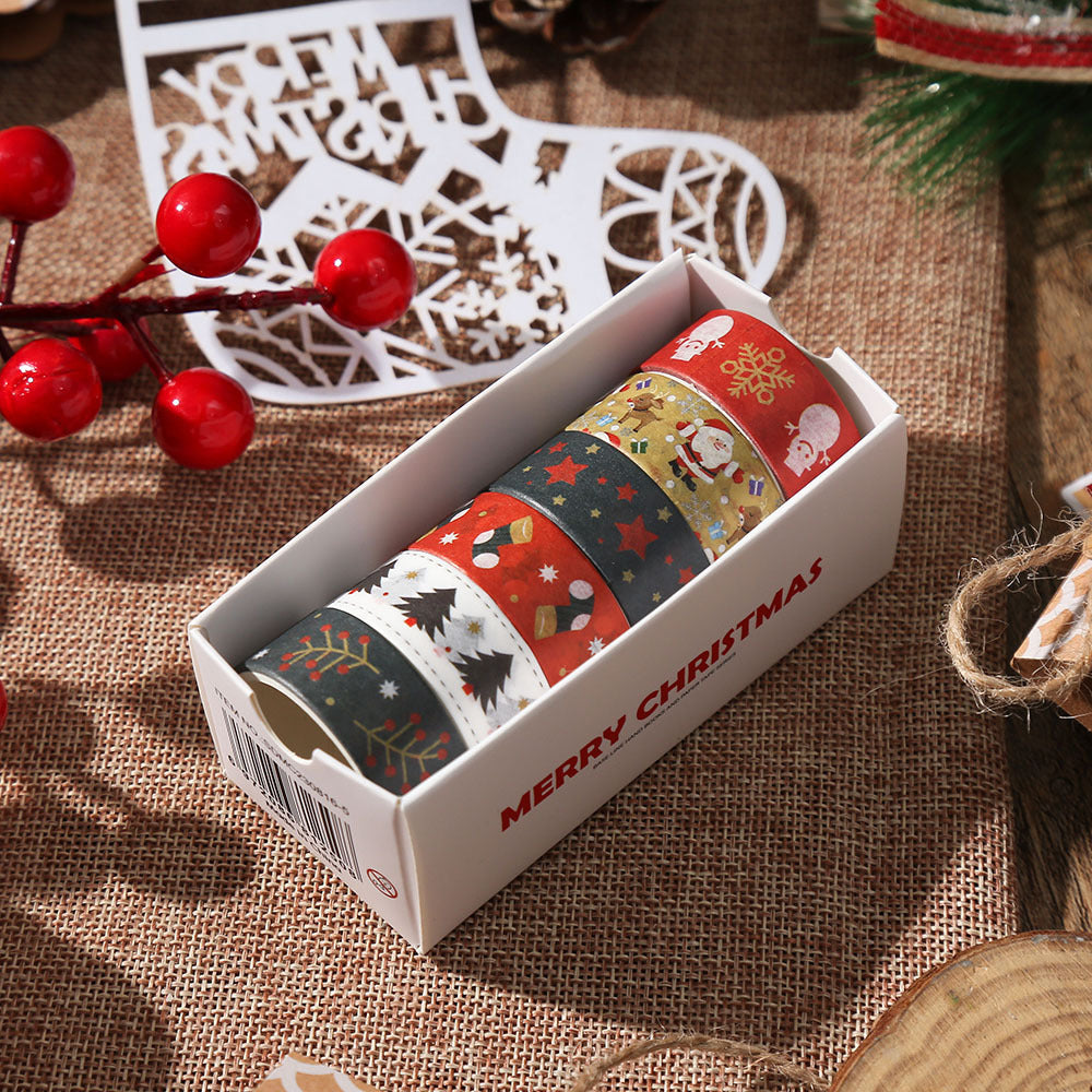 Christmas Washi Paper Journal Tape - 6 rolls per box