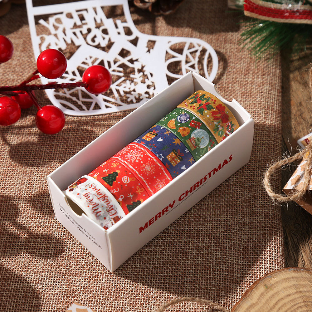 Christmas Washi Paper Journal Tape - 6 rolls per box